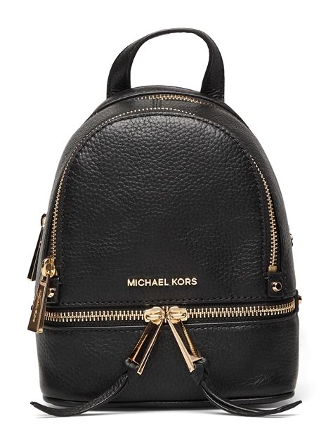 michael kors xs black backpack womens|michael kors black leopard backpack.